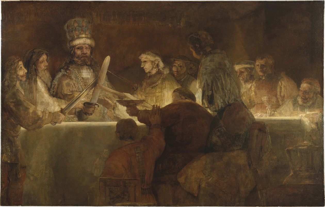 क्लोडियस सिविलिस के तहत बटावियंस की साजिश, 1662 द्वारा रिमब्रांड वैन रिजन
