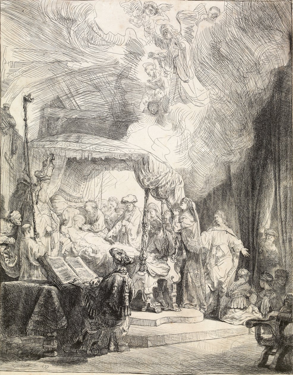 द डेथ ऑफ़ द वर्जिन, 1639 द्वारा रिमब्रांड वैन रिजन