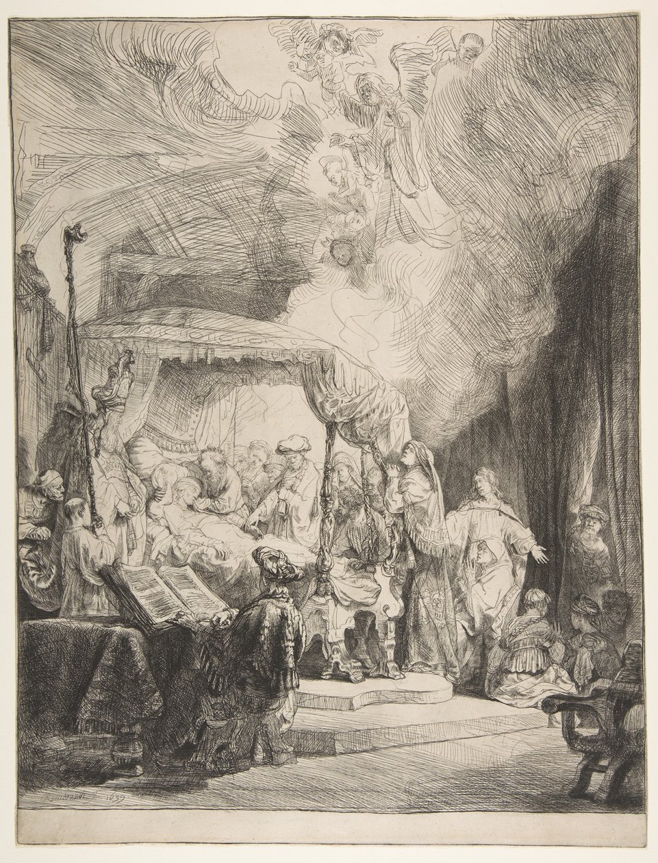 द डेथ ऑफ़ द वर्जिन, 1639। द्वारा रिमब्रांड वैन रिजन