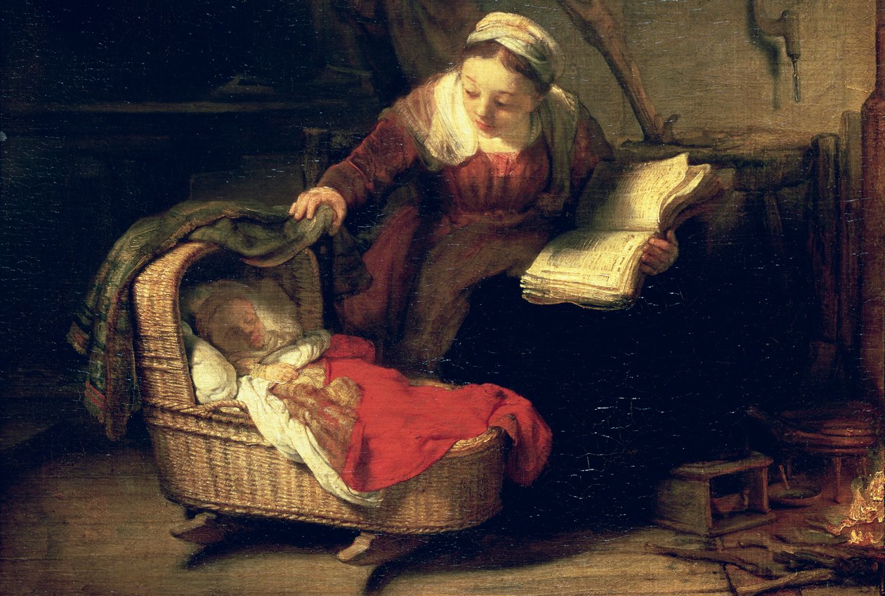 पवित्र परिवार, c.1645 (38052 का विवरण) द्वारा रिमब्रांड वैन रिजन
