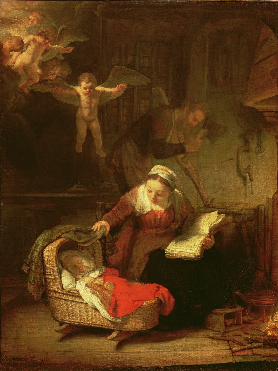द होली फैमिली, c.1645 द्वारा रिमब्रांड वैन रिजन