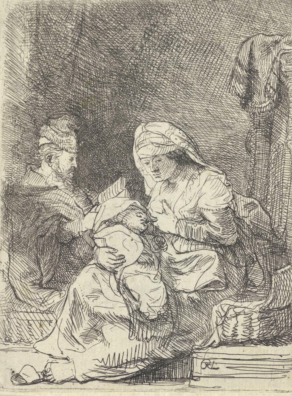 पवित्र परिवार, सी। 1632. द्वारा रिमब्रांड वैन रिजन