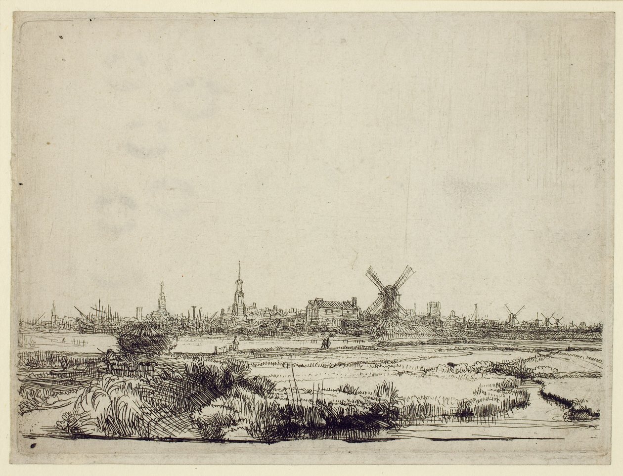 एम्स्टर्डम का दृश्य, c.1640 द्वारा रिमब्रांड वैन रिजन