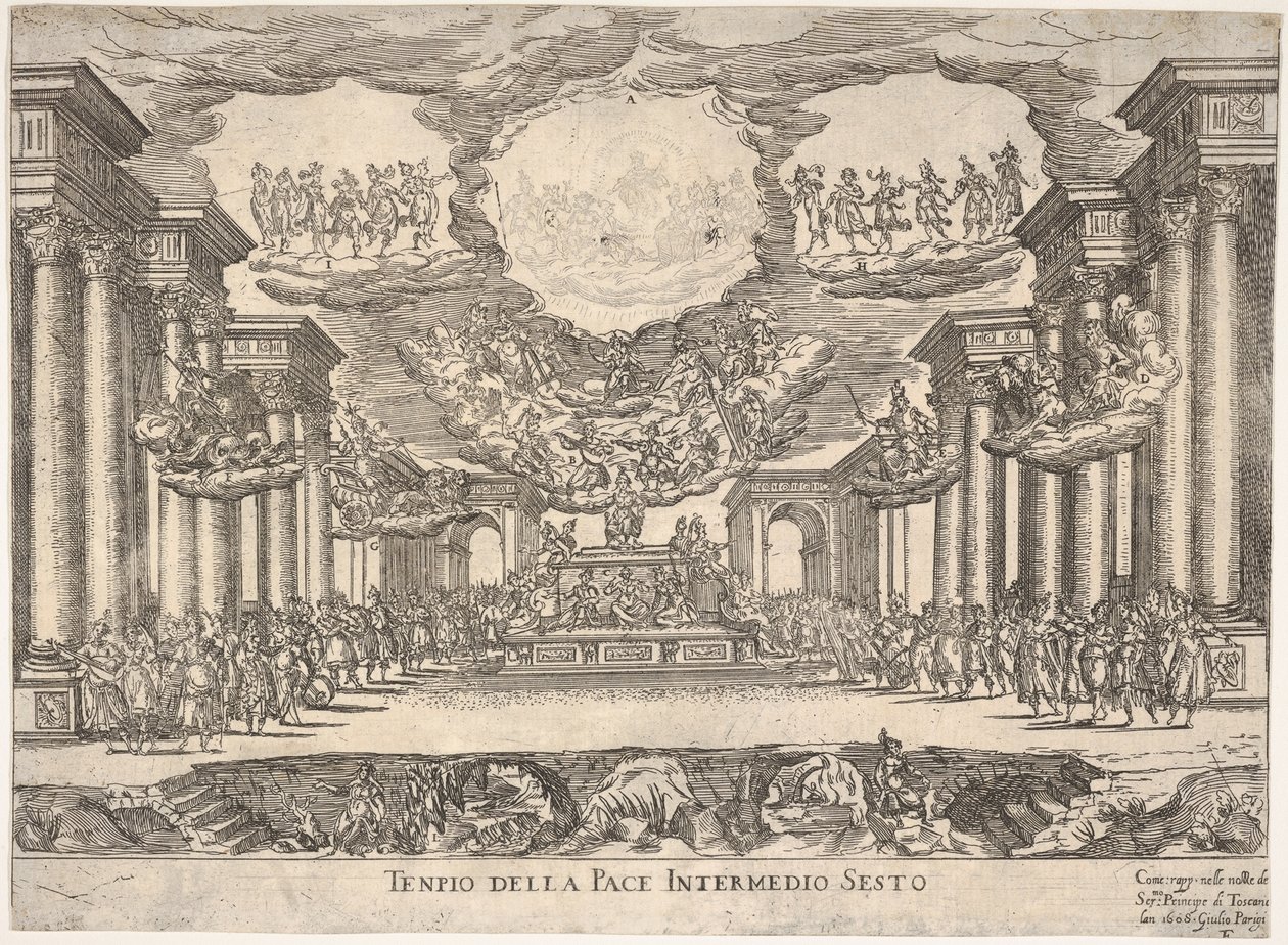 छठा अंतराल: शांति का मंदिर इंटरमीडिएट छठा: शांति का मंदिर, श्रृंखला से ..., 1608। द्वारा रिमिगियो कैंटाग्लाइना
