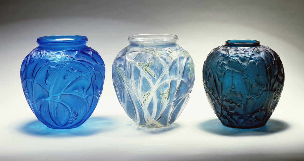 तीन Vases (कांच) द्वारा रेने जूल्स लालीक
