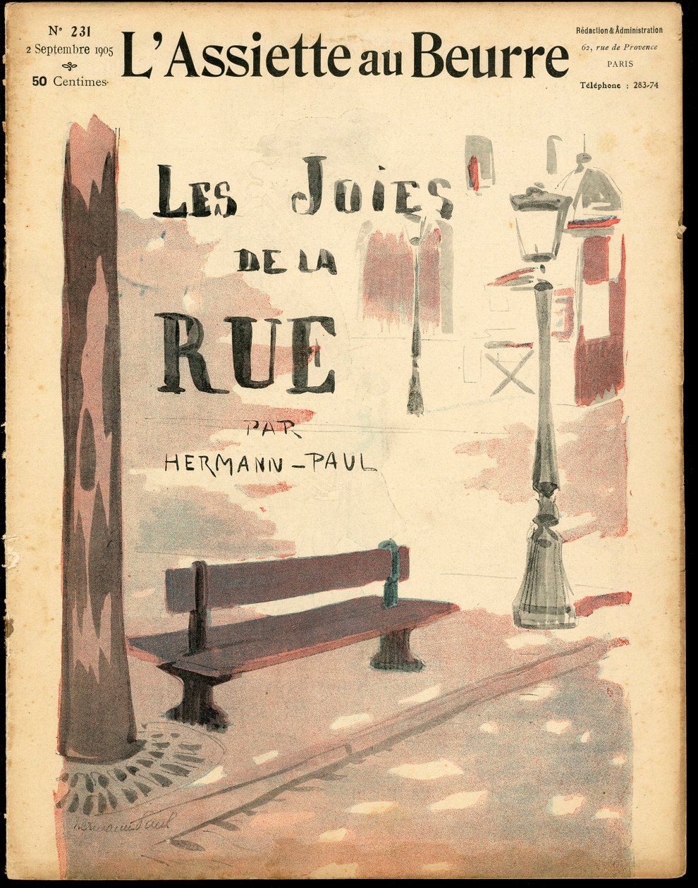 "" L'Plate au Beurre"" का कवर, संख्या 231, रंगों में व्यंग्य द्वारा रेने जॉर्ज हरमन पॉल