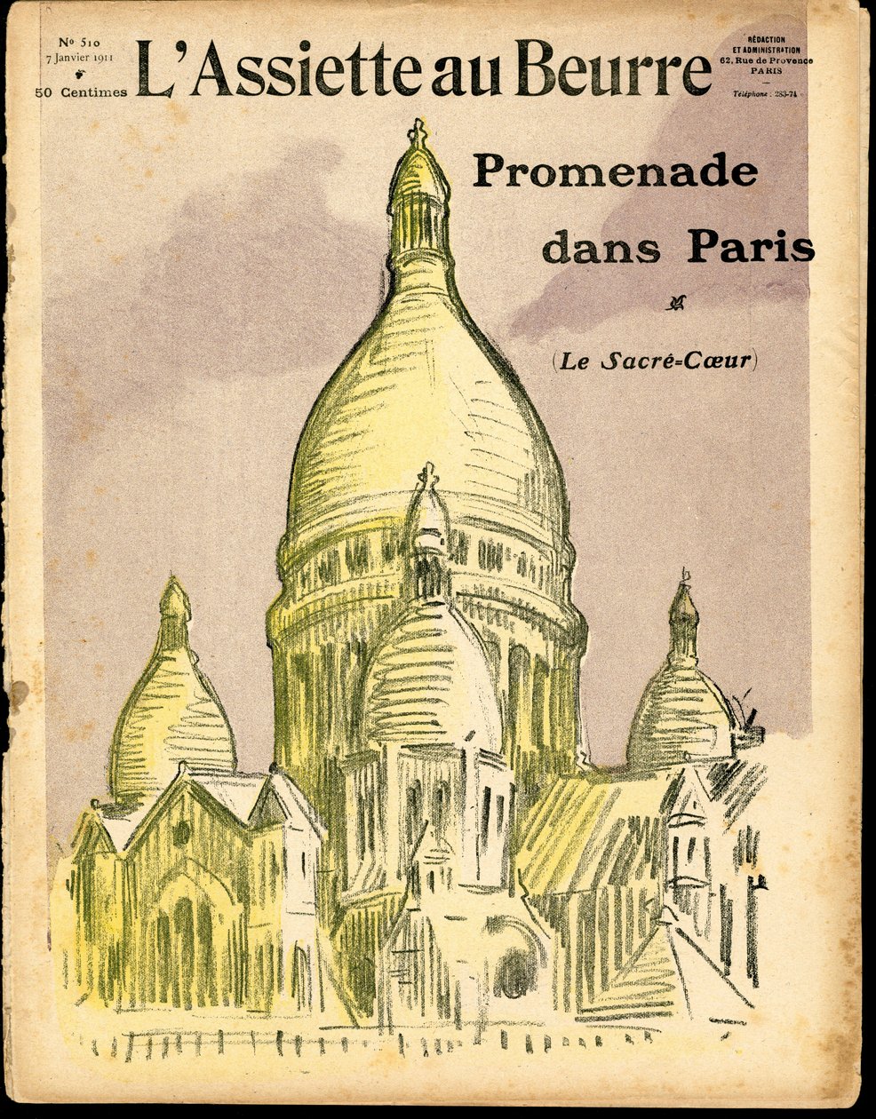"" L'Plate au Beurre"" का कवर, संख्या 510, रंगों में व्यंग्य द्वारा रेने जॉर्ज हरमन पॉल
