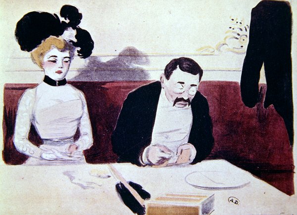 'ला डौलॉउरेस', c.1900 (कागज पर पानी के रंग का) द्वारा रेने जॉर्ज हरमन पॉल