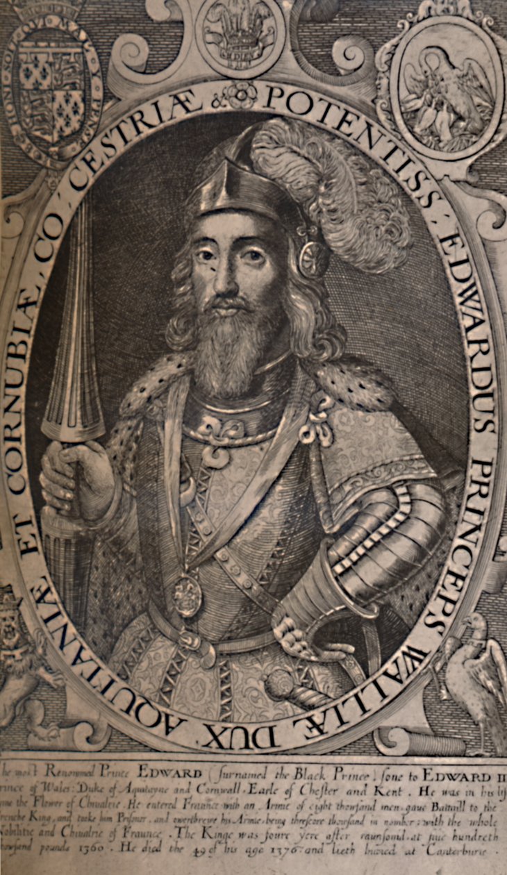 एडवर्ड, द ब्लैक प्रिंस, c1618 1894 द्वारा Elstrack का नवीनीकरण किया