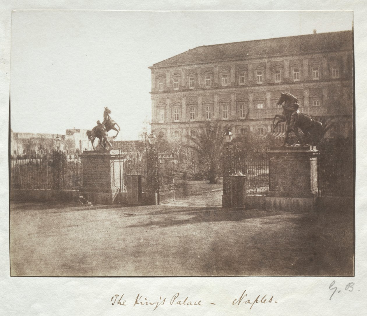 1852 से पहले किंग्स पैलेस, नेपल्स। द्वारा रेवरेंड जॉर्ज विल्सन ब्रिज