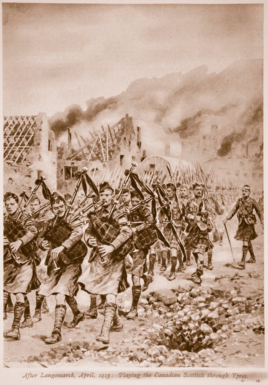 लैंगमारॉक के बाद, अप्रैल 1915: Ypres के माध्यम से कनाडाई स्कॉटिश खेल द्वारा रिचर्ड केटन वुडविले जूनियर