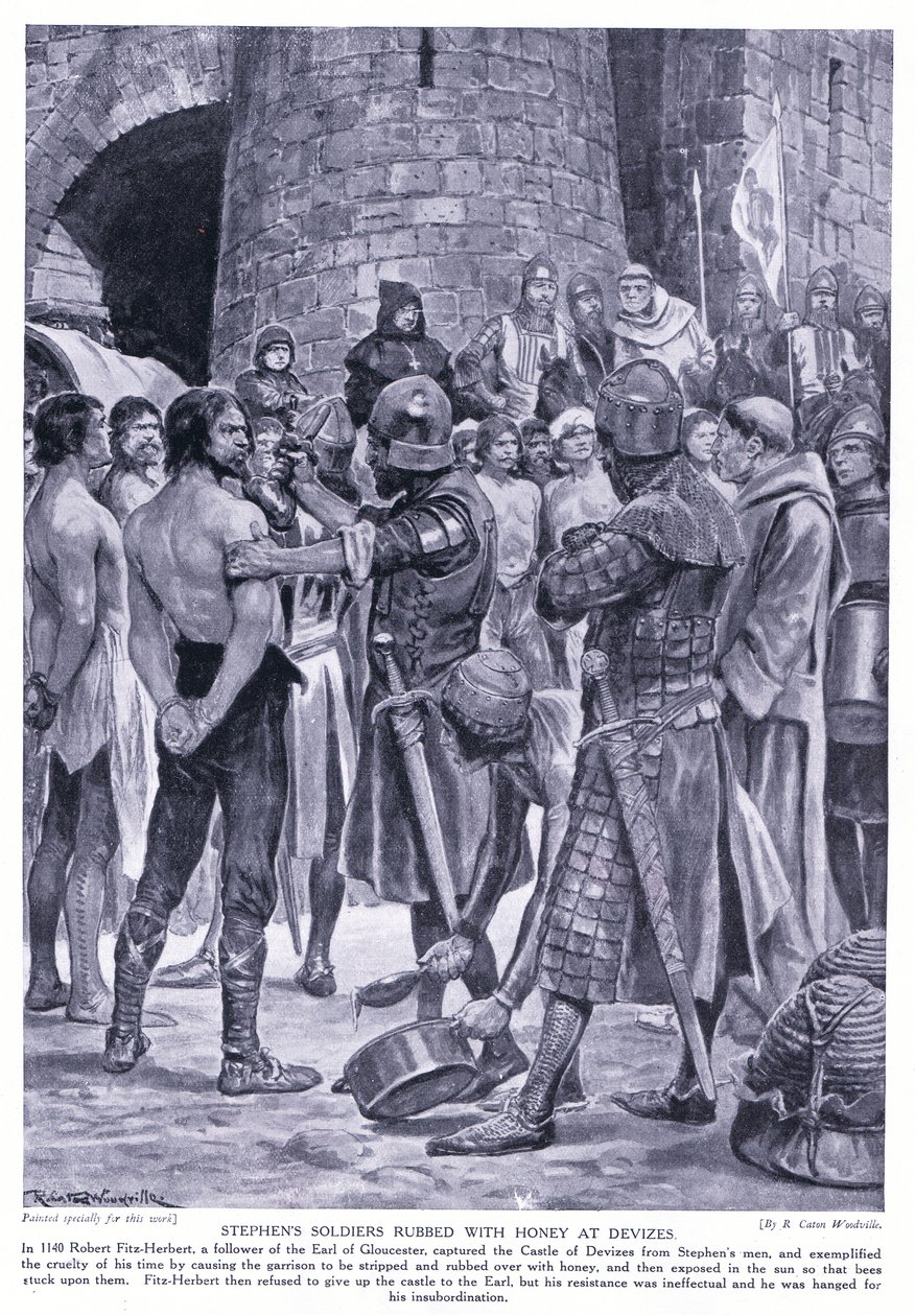 स्टीफन के सैनिकों ने 1920 के डेविएज़ में शहद के साथ मला द्वारा रिचर्ड केटन वुडविले जूनियर