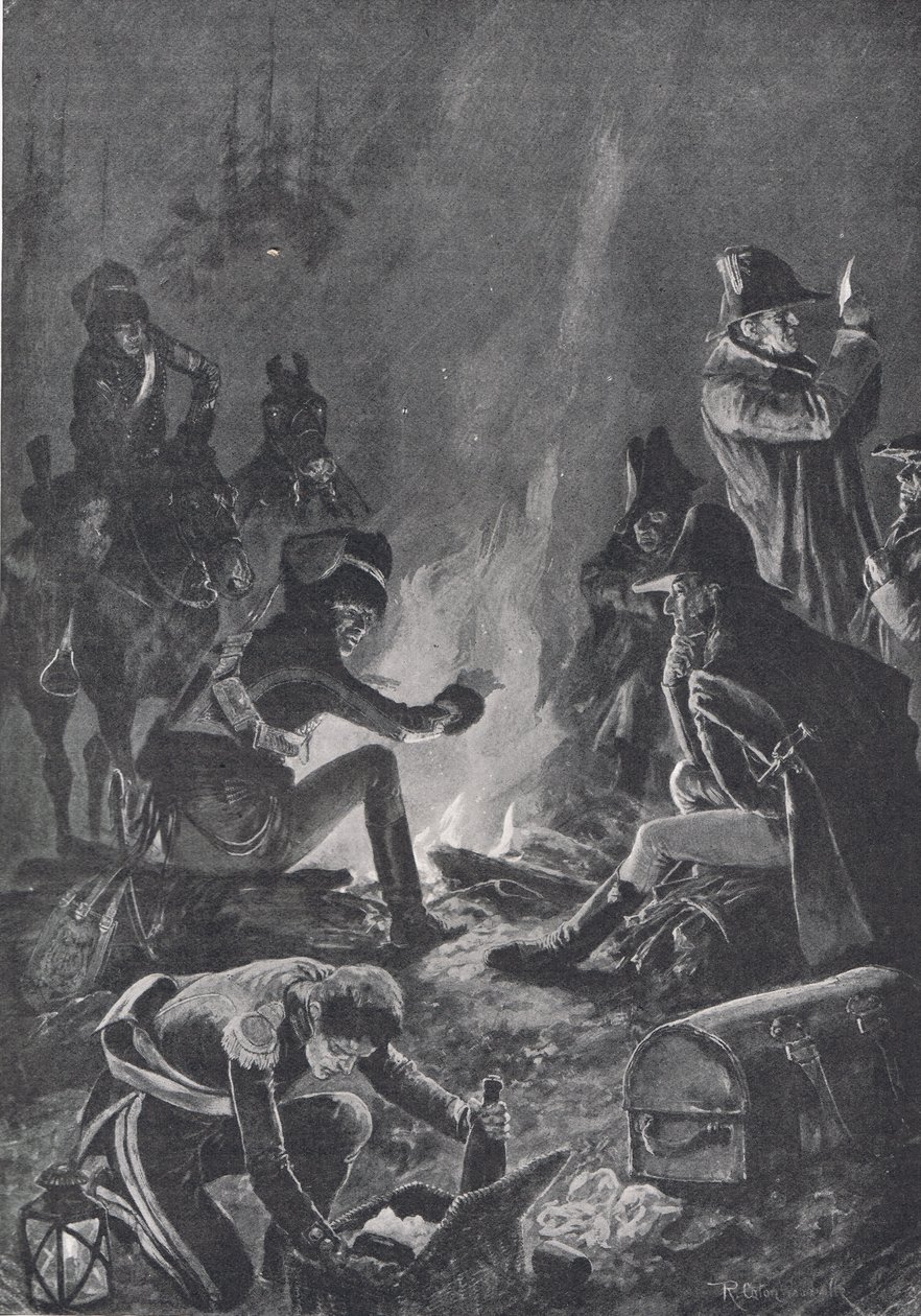 बुसाको की लड़ाई से पहले बीवैक, कैसल, लंदन द्वारा प्रकाशित &39;ब्रिटिश बैटल ऑन लैंड एंड सी&39; का चित्रण, c.1910 द्वारा रिचर्ड केटन वुडविले जूनियर