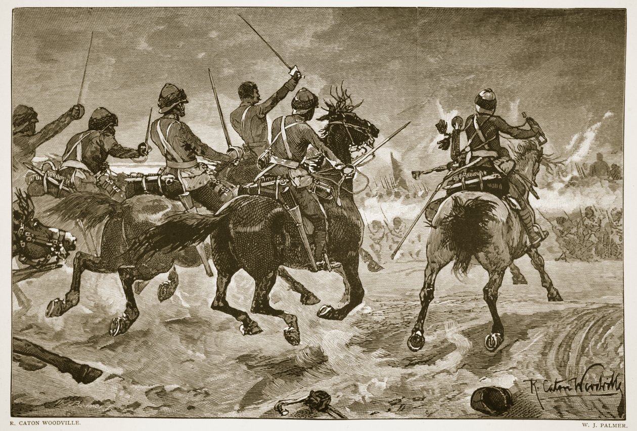 1882 के मिस्र युद्ध में दृश्य, महेशमे, डब्ल्यूजे पामर द्वारा उत्कीर्ण द्वारा रिचर्ड केटन वुडविले