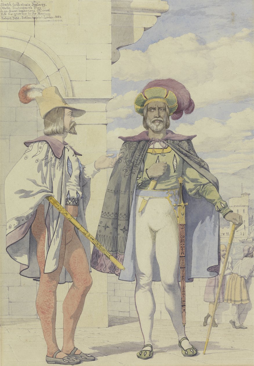 ईर्ष्या ईर्ष्या के लिए स्केच, 1853 (कागज पर कलम, स्याही, wc और ग्रेफाइट) द्वारा रिचर्ड डैड