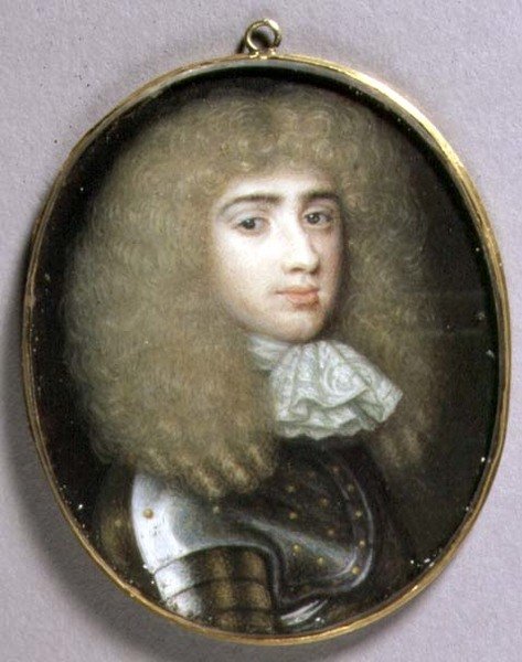 रॉबर्ट पोर्टर का पोर्ट्रेट मिनिएचर, c.1660 (वेलम पर वॉटरकलर) द्वारा रिचर्ड गिब्सन