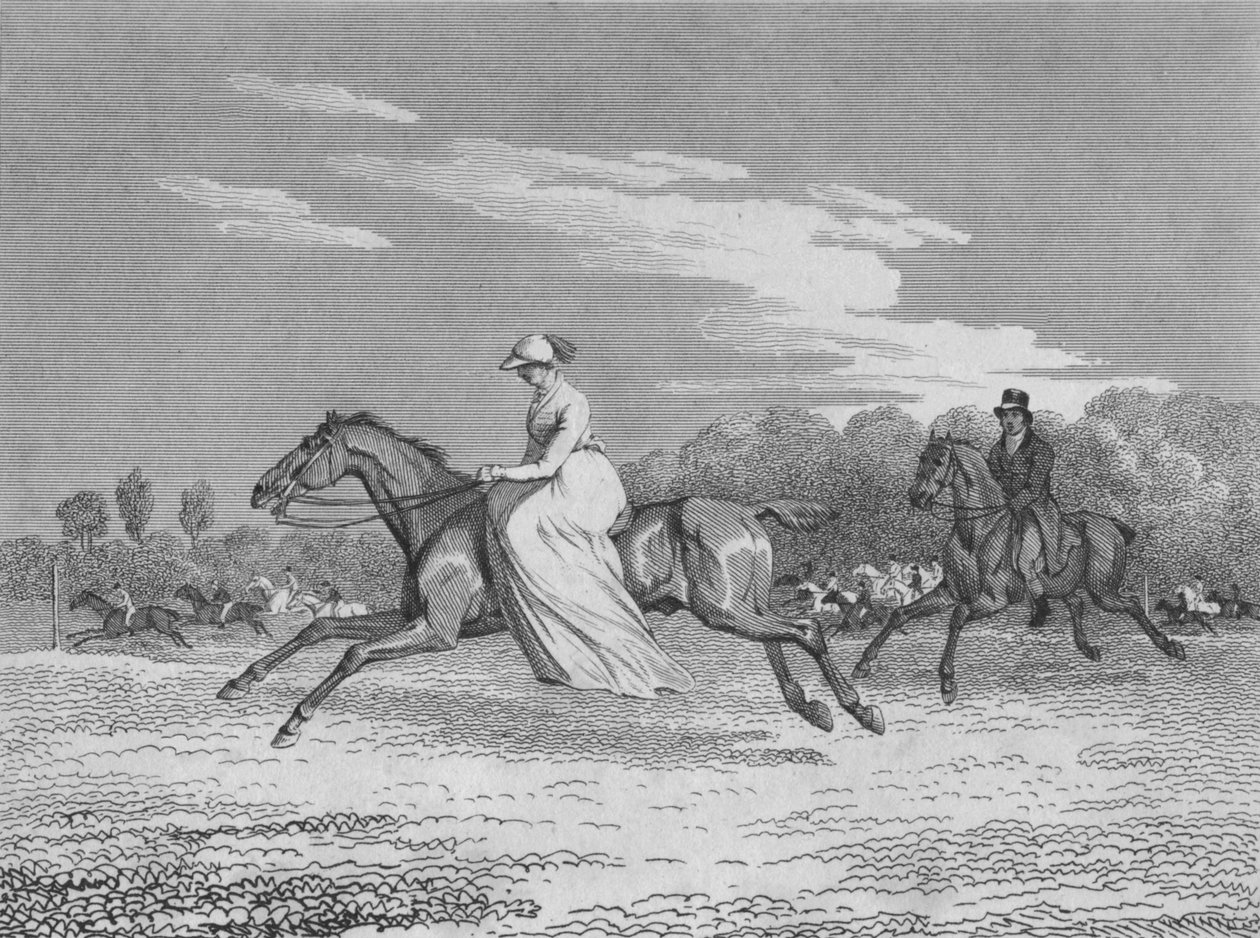 द लेडी एट एगाम दौड़, c1810 द्वारा रिचर्ड बैरेट डेविस