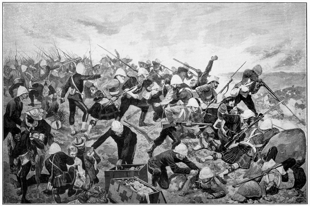 माज़ुबा हिल की लड़ाई, पहला बोअर युद्ध, 26-27 फरवरी 1881 द्वारा रिचर्ड कैटन II वुडविले