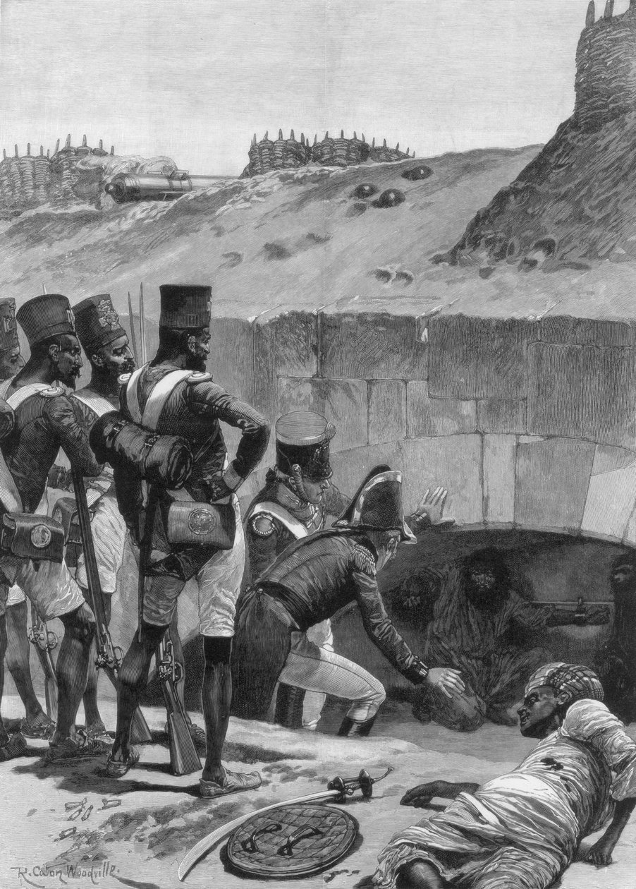 1894 में किलेबंदी में ब्रिटिश कैदियों को ढूंढना। द्वारा रिचर्ड कैटन II वुडविले