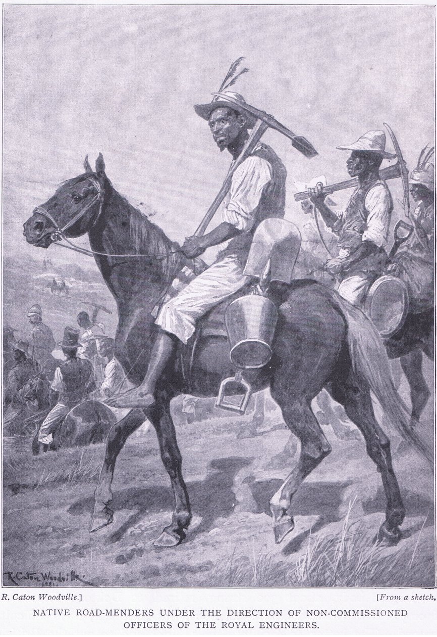 नेटिव रोड मेंडर्स, आफ्टर प्रिटोरिया: द गुरिल्ला वार 1901 में हार्म्सवर्थ ब्रोस लिमिटेड द्वारा प्रकाशित द्वारा रिचर्ड केटन वुडविले