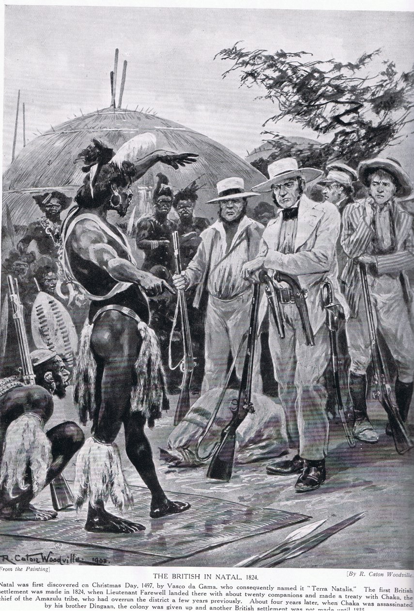 1824 में नेटाल में ब्रिटिश, &39;हचिंसन की कहानी ब्रिटिश नेशन की कहानी&39; से द्वारा रिचर्ड केटन वुडविले