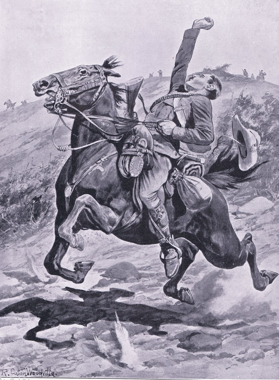 येओमान्स अंतिम सवारी, प्रेटोरिया के बाद का चित्रण: द गुरिल्ला वॉर, 1902 द्वारा रिचर्ड केटन वुडविले
