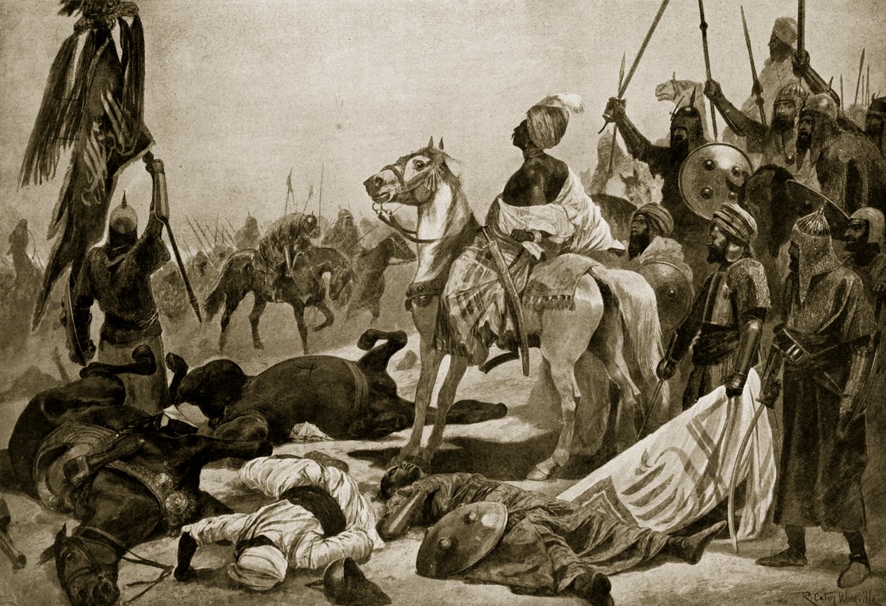 1780 में कोन्जिवरम में हैदर अली, &39;हचिंसन की कहानी ब्रिटिश नेशन की कहानी&39;, c.1923 द्वारा रिचर्ड केटन वुडविले जूनियर