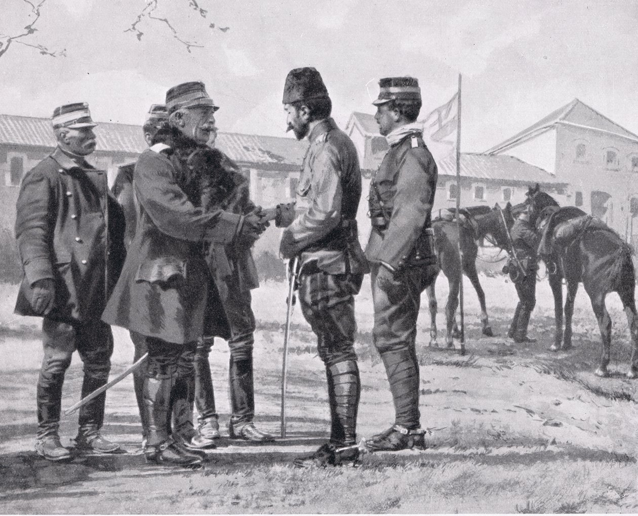 यानिना का आत्मसमर्पण, 1915 के &39;हचिन्सन हिस्ट्री ऑफ द नेशंस&39; से दृष्टांत द्वारा रिचर्ड केटन वुडविले जूनियर