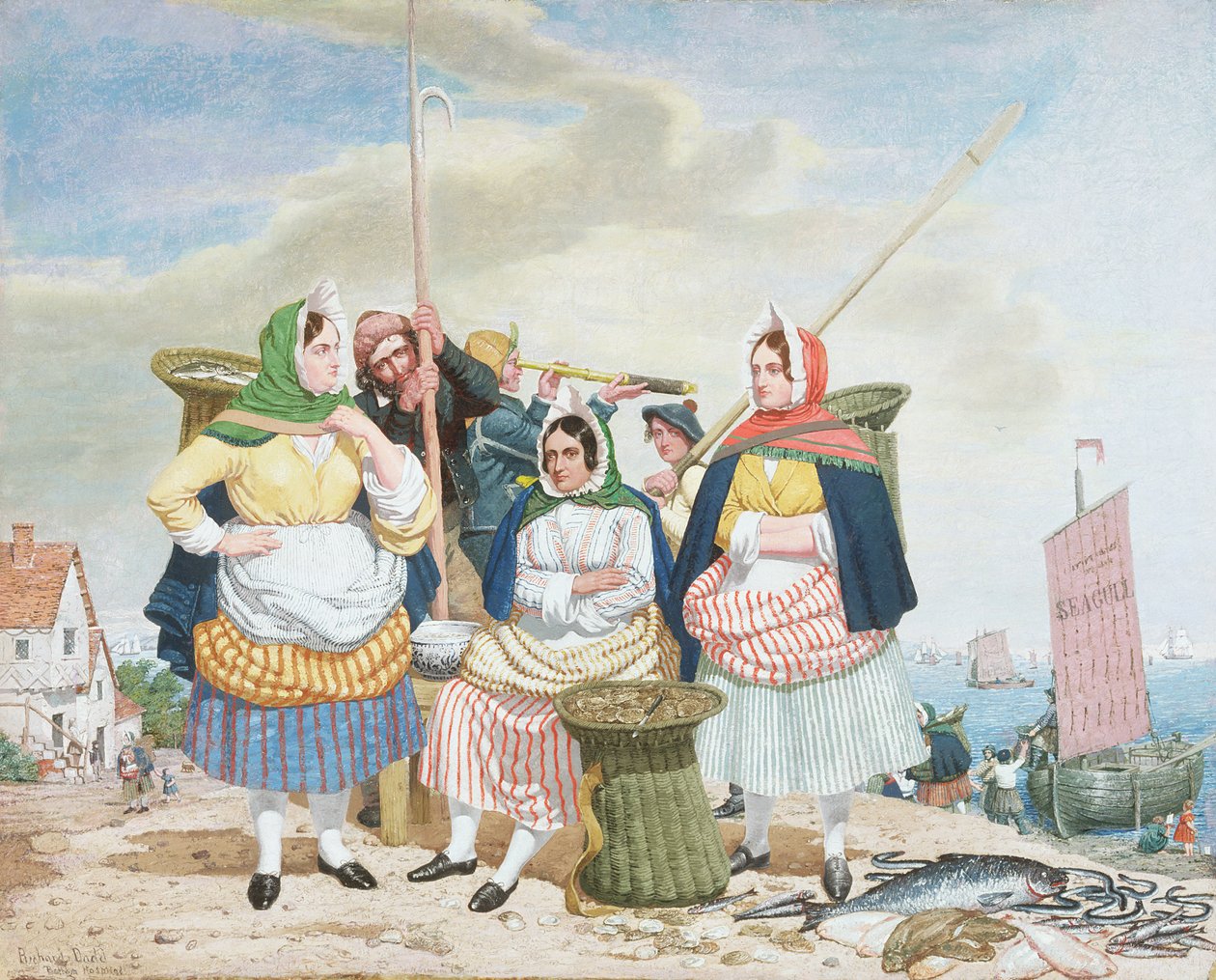 सी द्वारा मछली बाजार, c.1860 (कैनवास पर तेल) द्वारा रिचर्ड डैड