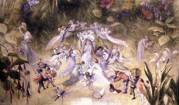टाइटेनिया का शौचालय, c.1870 (कागज पर पानी के रंग का) द्वारा रिचर्ड डॉयल