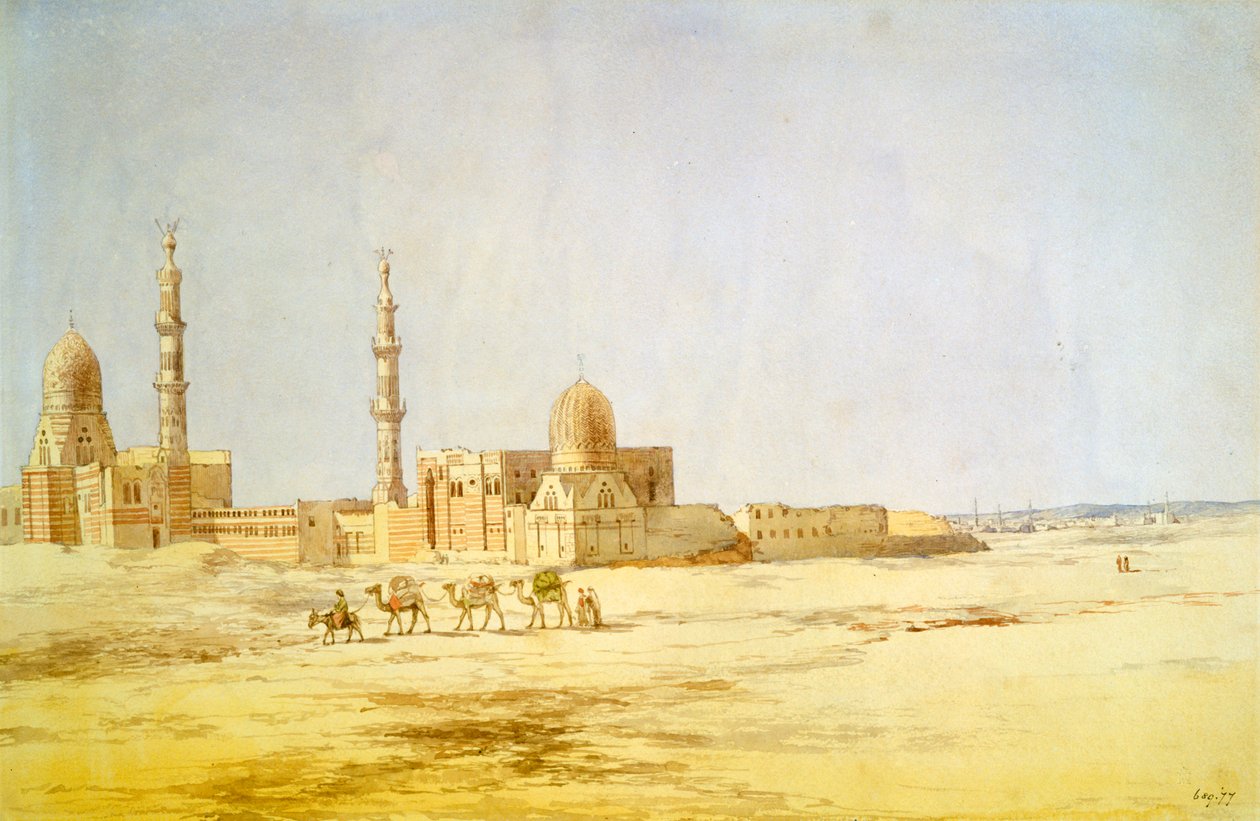 खलीफाओं के मकबरे, काहिरा, c1842 द्वारा रिचर्ड डुड