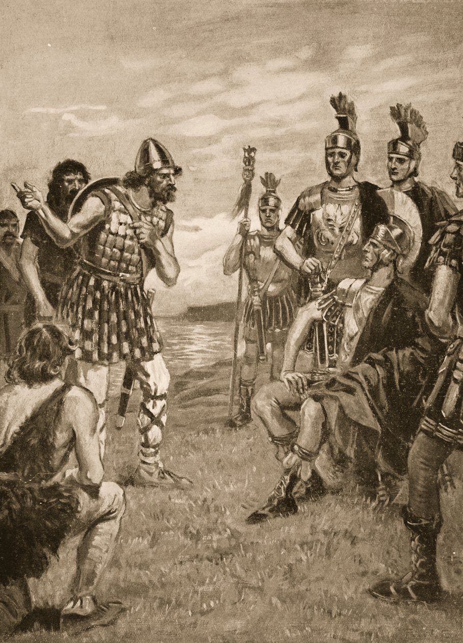 एग्रीकोला को एक आयरिश राजा प्राप्त हुआ, जिसका वर्णन &39;द हिस्ट्री ऑफ द नेशन&39; से है। द्वारा रिचर्ड हेनरी ब्रॉक