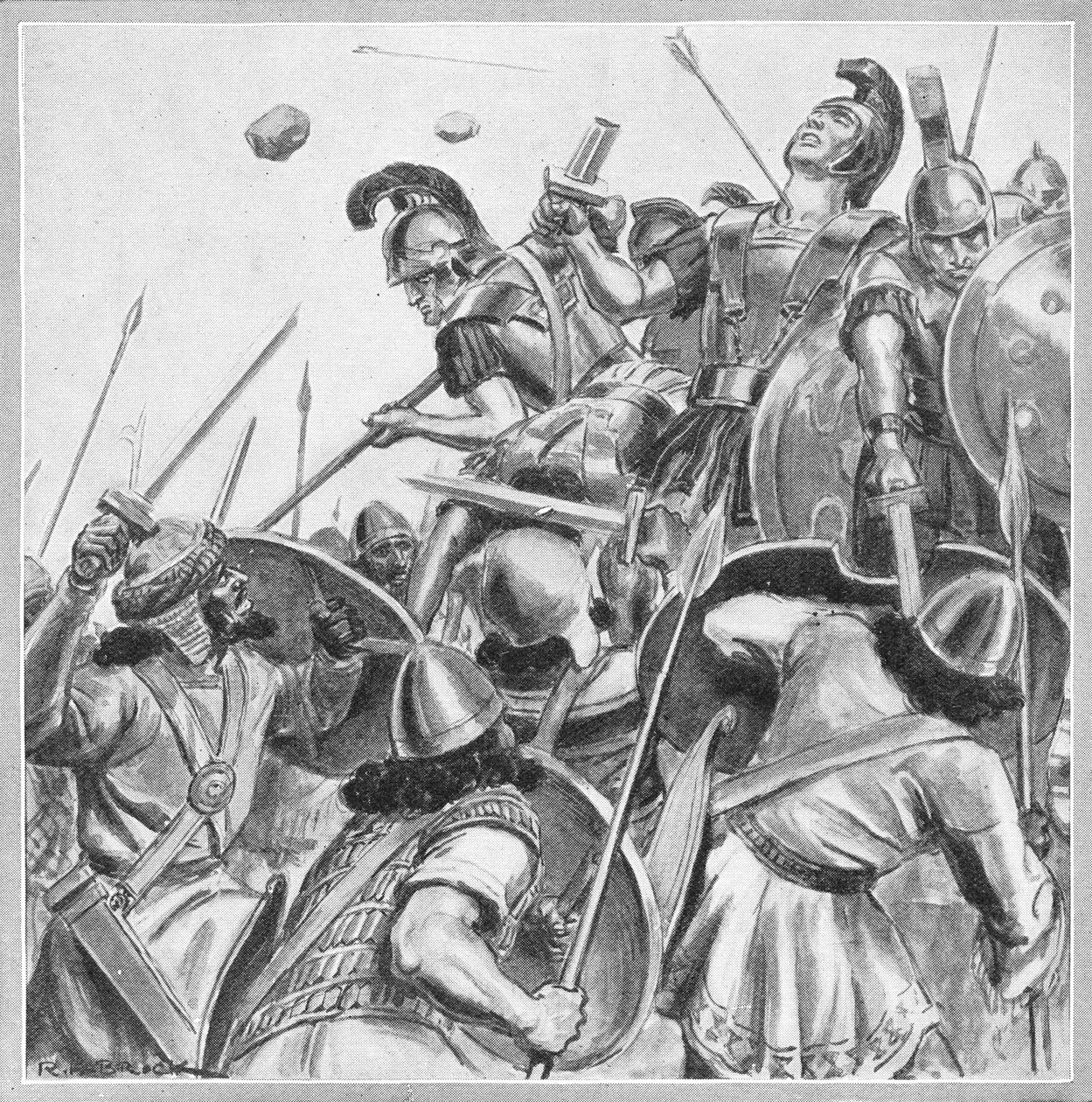 द ब्रेव थ्री हंड्रेड, c.1940s द्वारा रिचर्ड हेनरी ब्रॉक