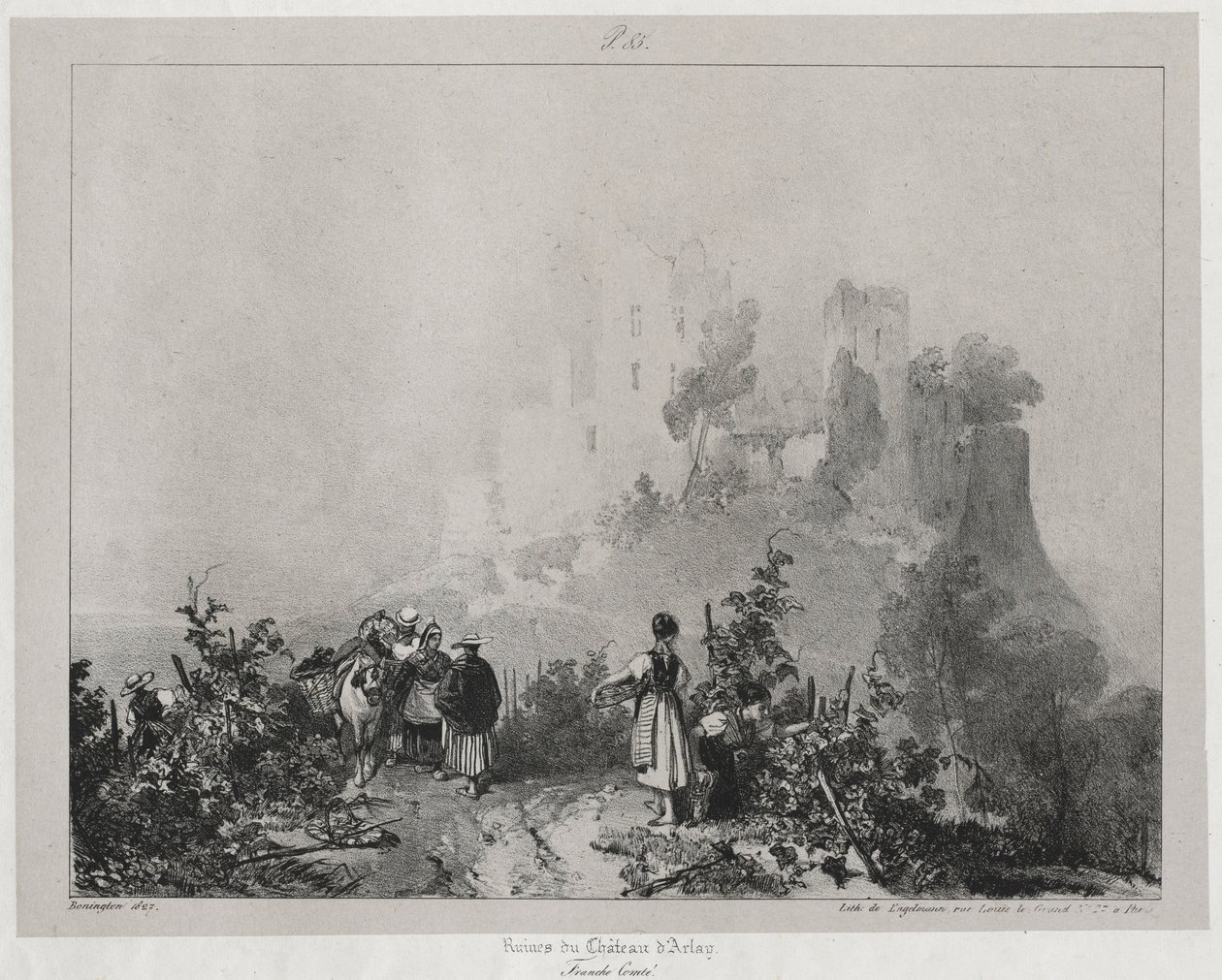 प्राचीन फ्रांस, फ्रांसिस-कोम्टे, 1825 में सुरम्य और रोमांटिक यात्राएं। द्वारा रिचर्ड पार्क्स बोनिंगटन