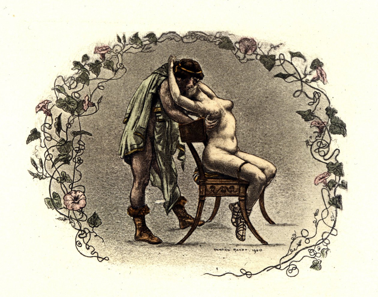 लुसिएन डी समोसेट (125 लगभग - 192) के लिए रिचर्ड रैनफ्ट (1862 - 1931) द्वारा चित्रण: "द कोर्टेसन्स"। १८९९ द्वारा रिचर्ड Ranft