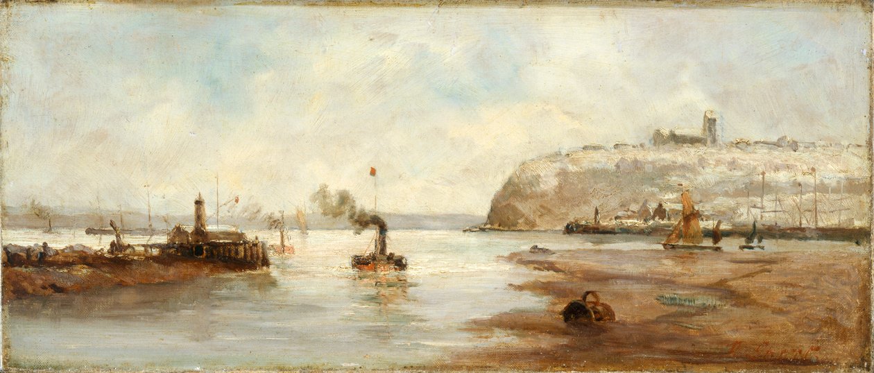 कार्डिफ डॉक्स के बाहर लाइटहाउस, 1861-1916 द्वारा रिचर्ड शॉर्ट