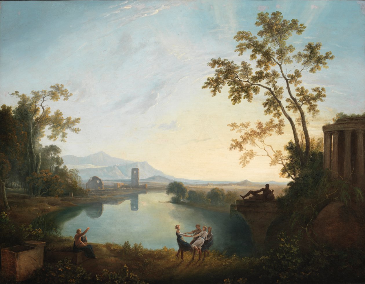 अपोलो एंड द सीज़न्स क्लासिकल लैंडस्केप, सीए। 1770-1779। द्वारा रिचर्ड विल्सन