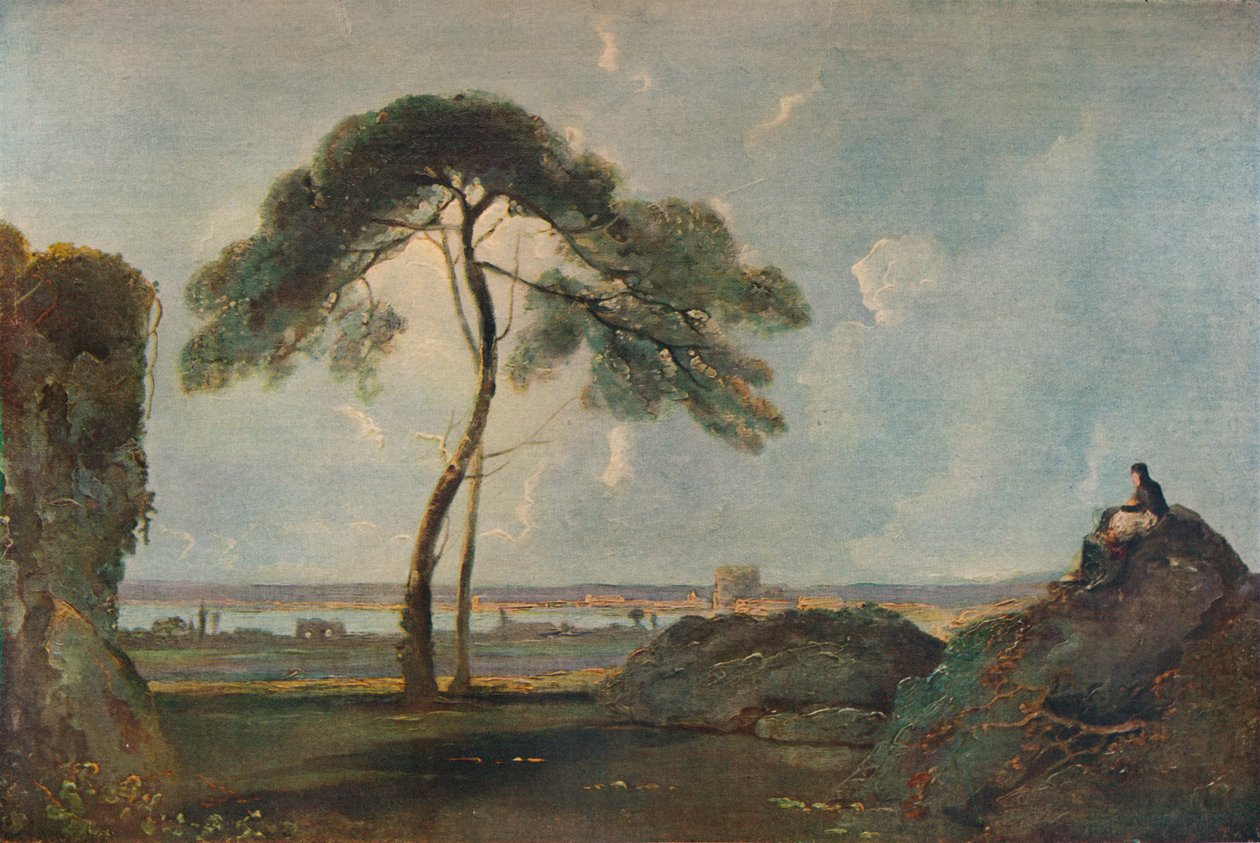 स्टोन पाइन के साथ इतालवी लैंडस्केप, c1756, 1938 द्वारा रिचर्ड विल्सन