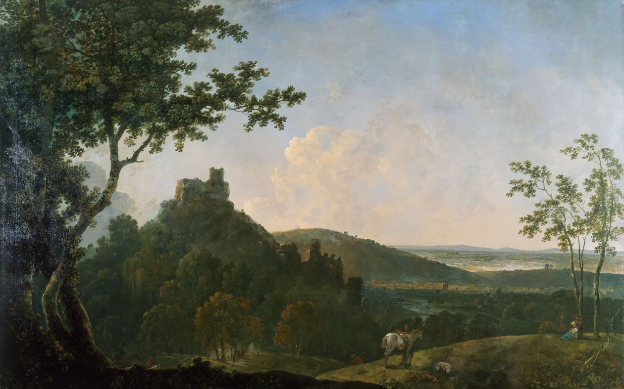 ओकेहैम्प्टन कैसल, 1771-1774। द्वारा रिचर्ड विल्सन