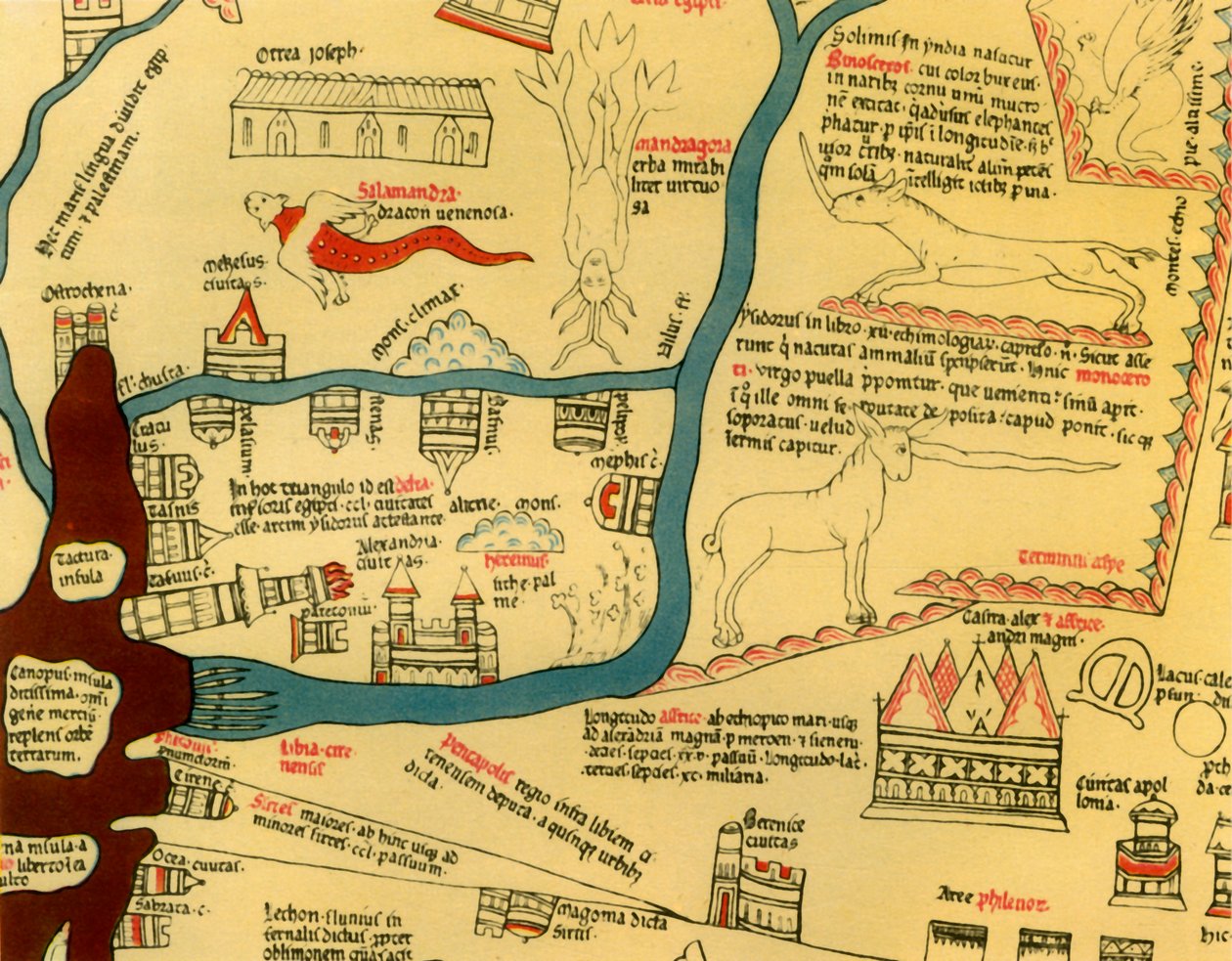 हियरफोर्ड वर्ल्ड मैप, c.1280, 1944। द्वारा रिचर्ड डी बेलो