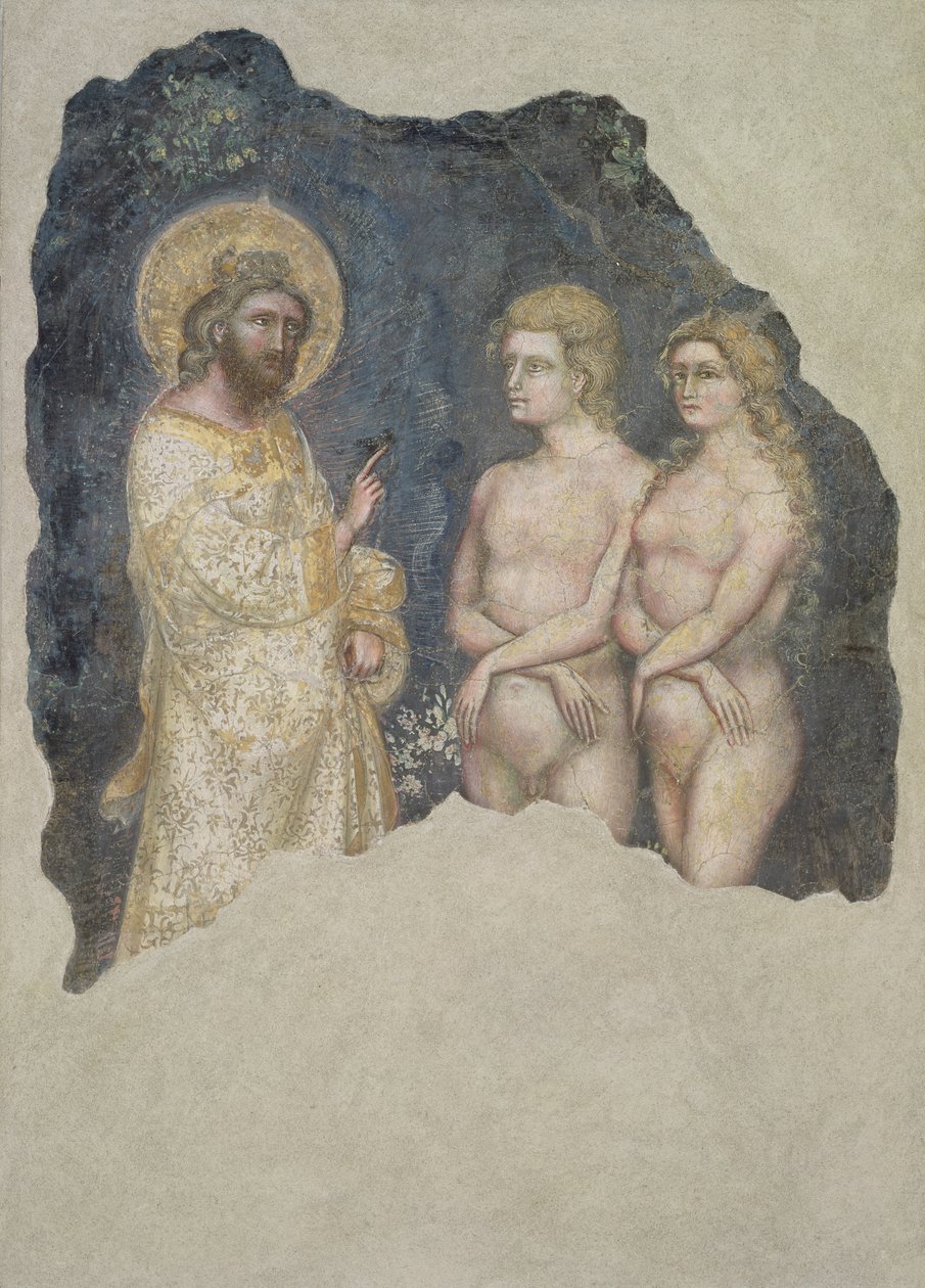 आदम और हव्वा ईश्वर द्वारा धन्य, c.1357 द्वारा रिडोल्फो डी अरपो ग्वारिएनो