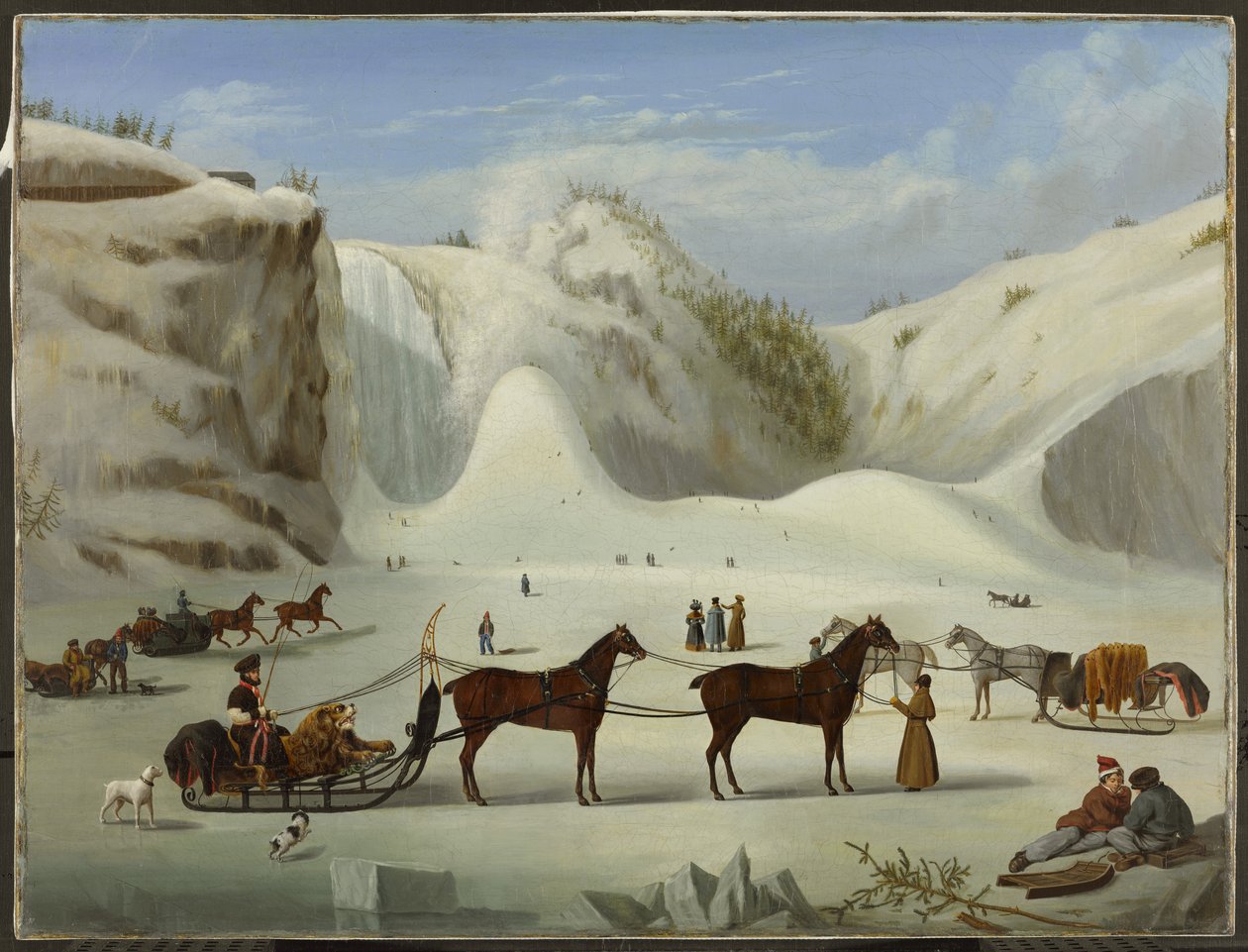 द आइस कोन, मोंटमोरेंसी फॉल्स, क्यूबेक, c.1845 द्वारा रॉबर्ट क्लो टॉड