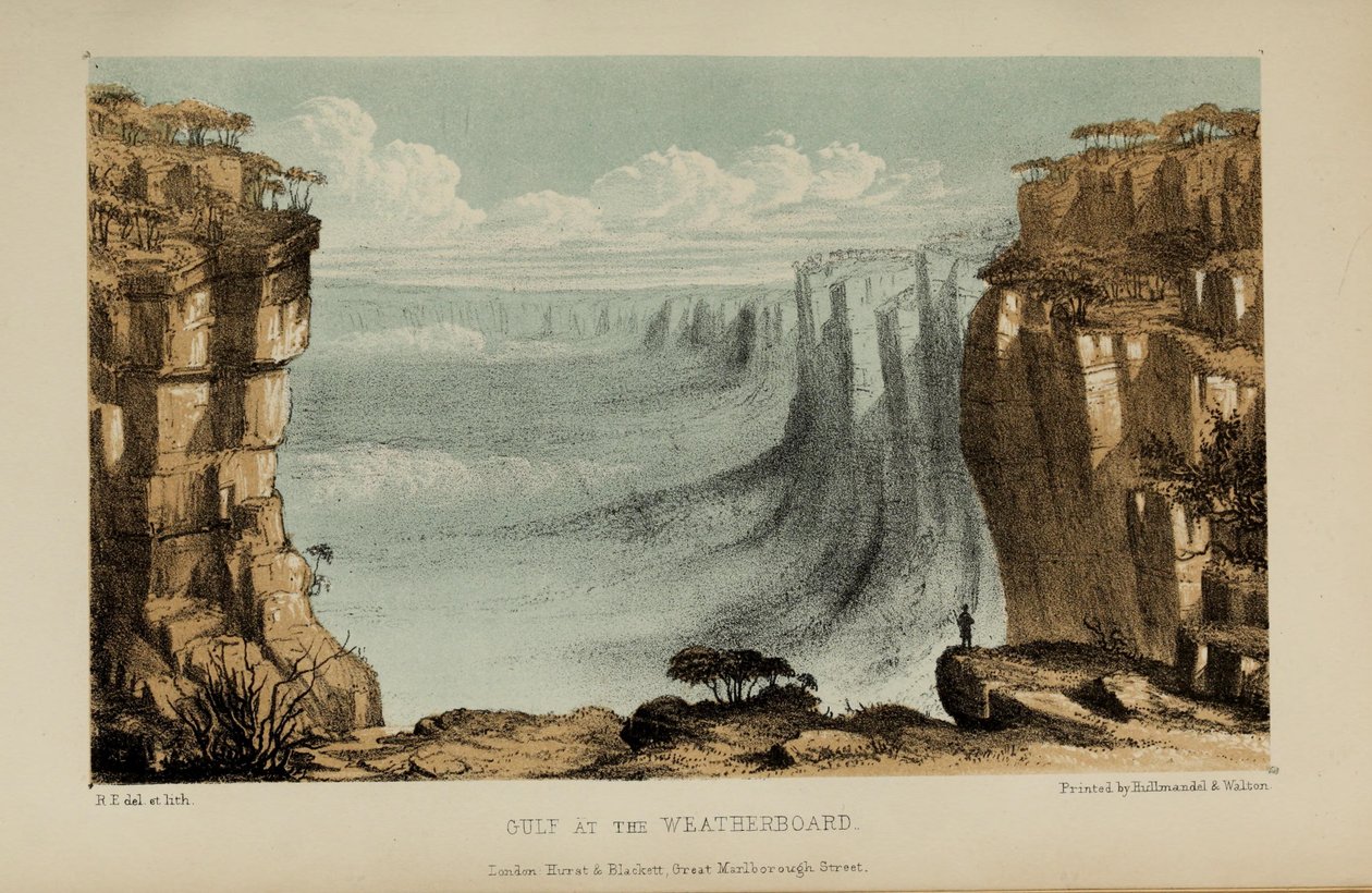 वेदरबोर्ड पर खाड़ी, रॉबर्ट एल्व्स द्वारा जल रंग पेंटिंग (1819-1878), नॉरफ़ॉक से एक अमीर युवा ब्रिटिश सज्जन द्वारा रॉबर्ट एल्वेस