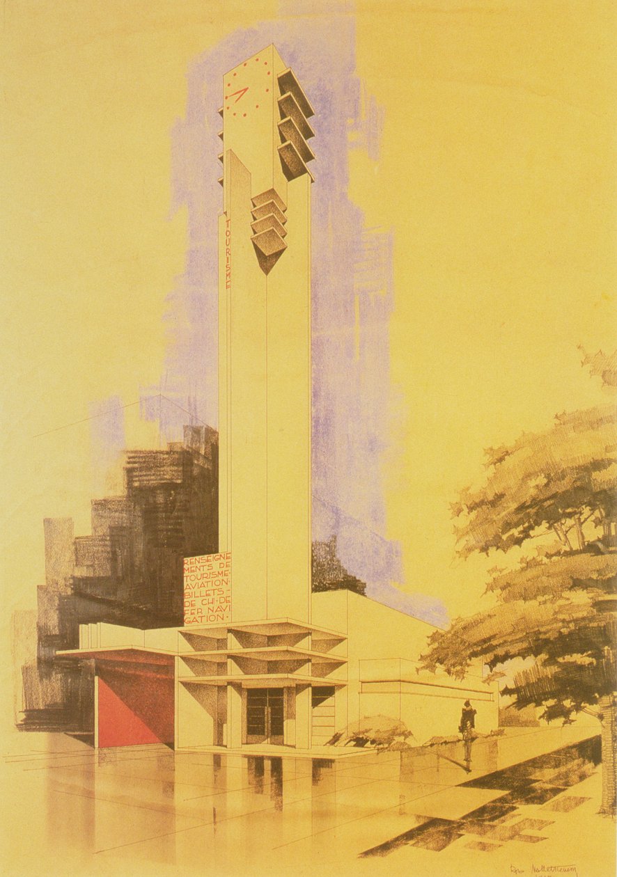 सूचना और पर्यटन का मंडप, 1925 द्वारा रॉबर्ट मैलेट स्टीवंस