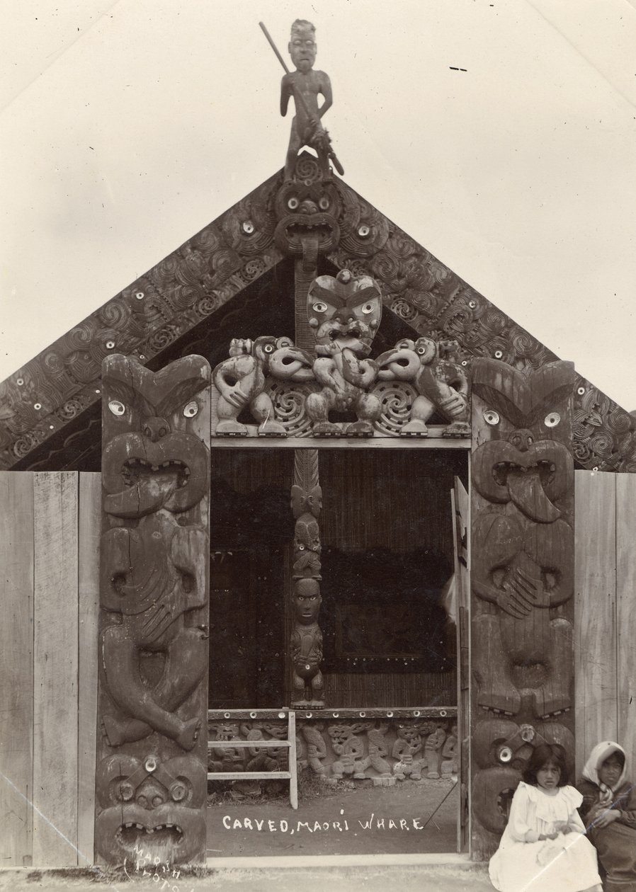 नक्काशीदार घर का घर, c.1900 (सिल्वर जिलेटिन प्रिंट) द्वारा रॉबर्ट मार्श