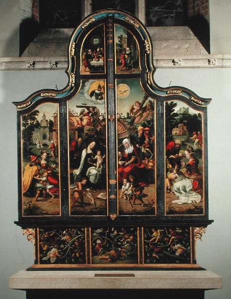 अंग, c.1540 (दरवाजे बंद होने के साथ) द्वारा रॉबर्ट मोर्यू