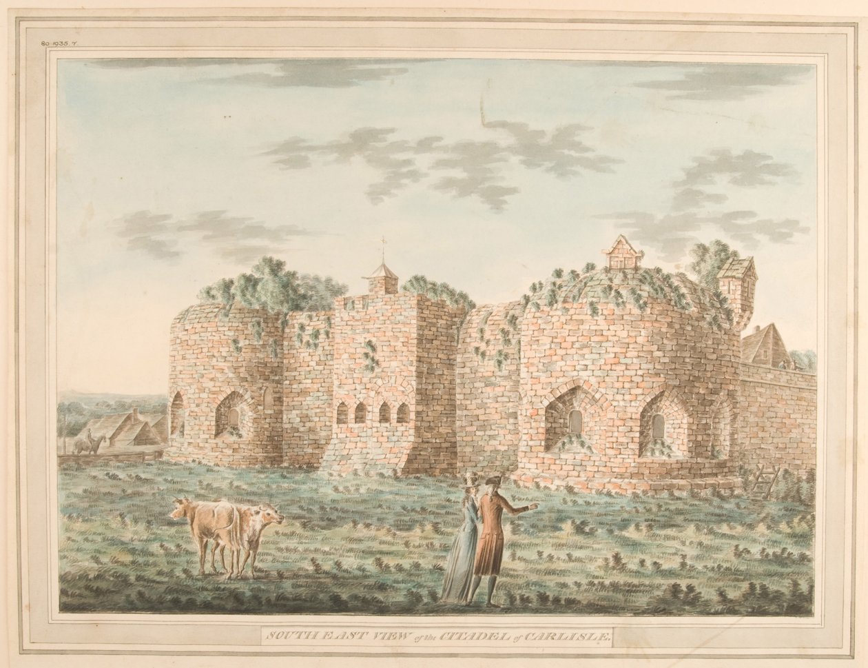 कार्लिस्ले, 1791 के दक्षिण पूर्व का दृश्य (कागज पर wc) द्वारा रॉबर्ट सीनियर कार्लाइल