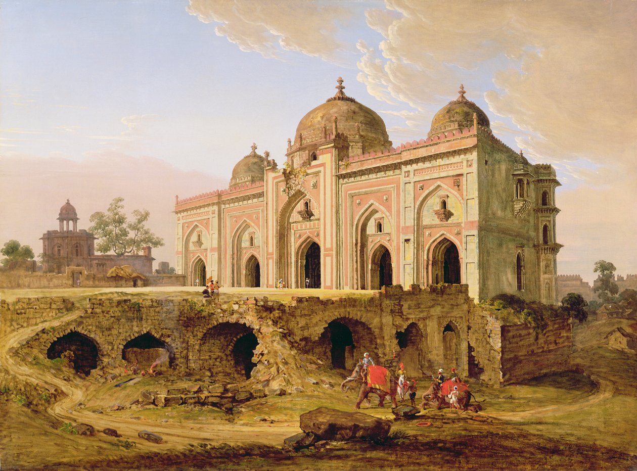 Qal &39;अल-Kuhna मस्जिद, पुराना किला, दिल्ली, c.1823 द्वारा रॉबर्ट स्मिथ