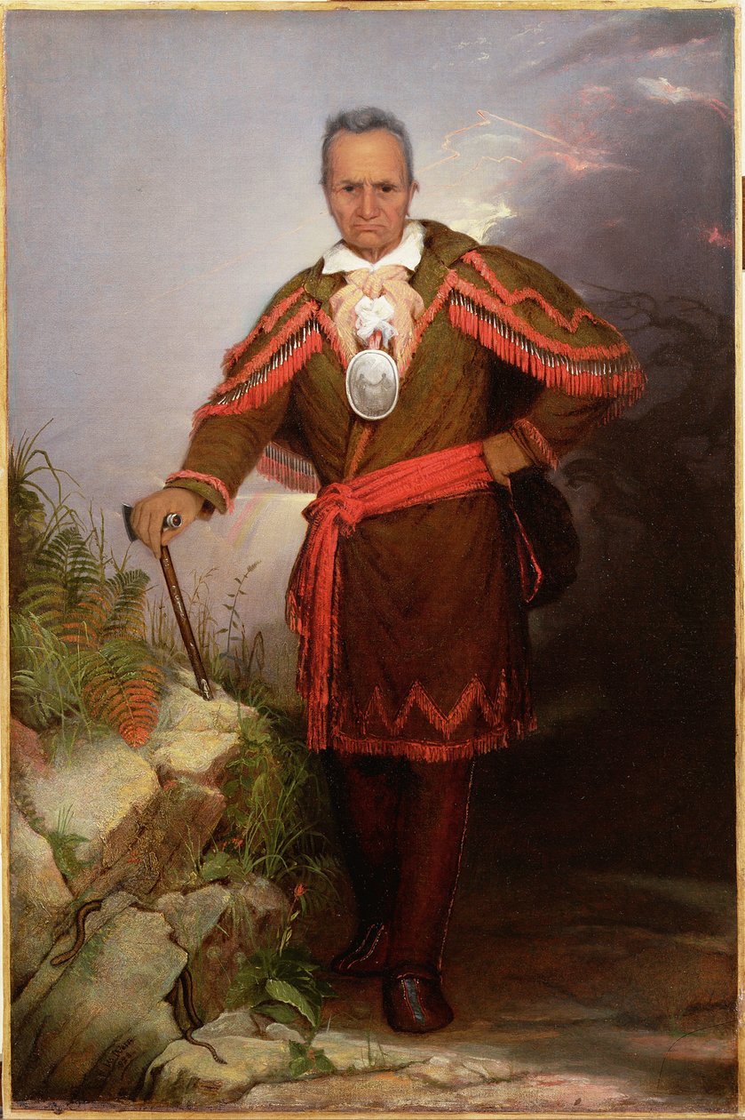 Sa-go-ye-wat-hg या Red जैकेट का चित्र, c.1828 द्वारा रॉबर्ट वाल्टर वियर