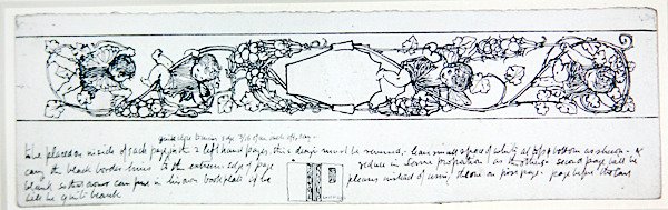 एंड पेपर के लिए डिज़ाइन, c.1895 (कागज पर कलम और स्याही) द्वारा रॉबर्ट अनिंग बेल